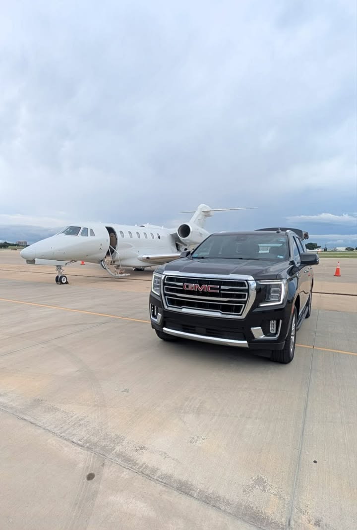 Executive chauffeur service with black SUV in Johnson County