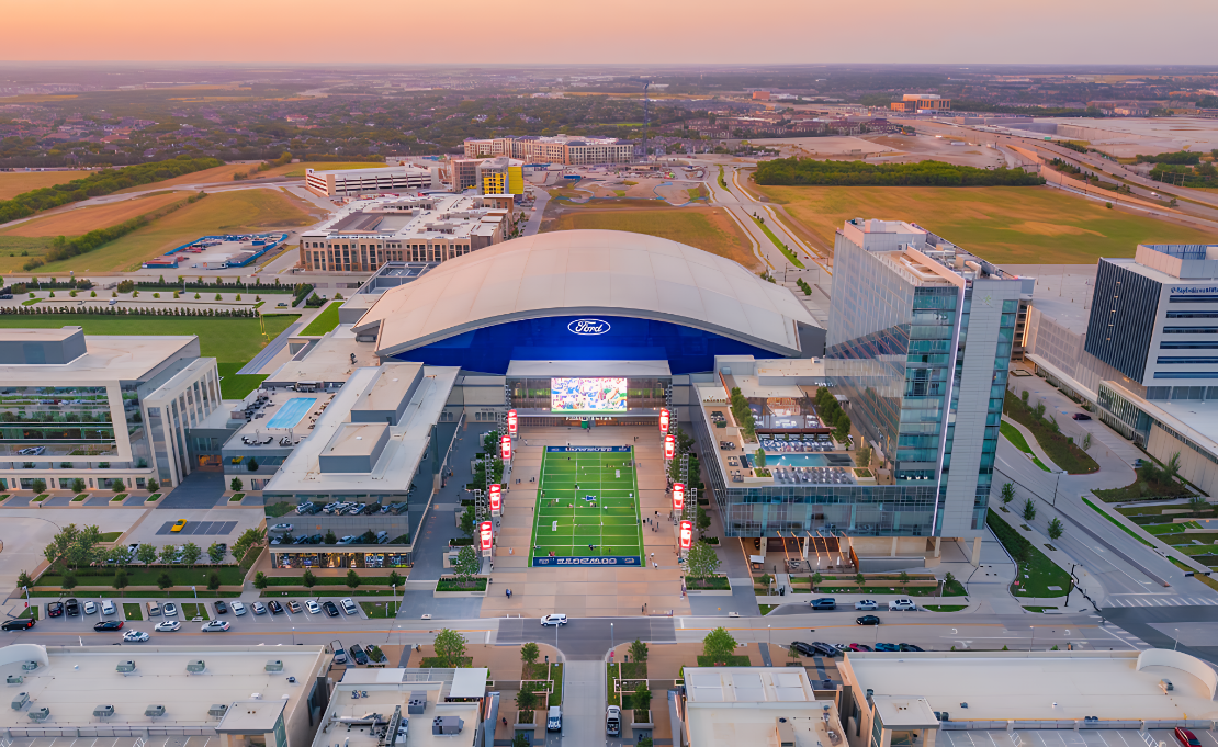 The Star Frisco aerial view for corporate and event transportation staging